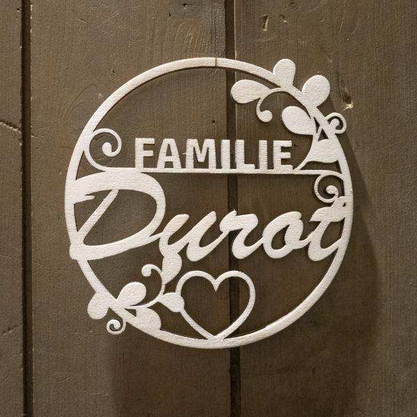 Familien Schild klein personalisierbar, Lasercut, 12cm