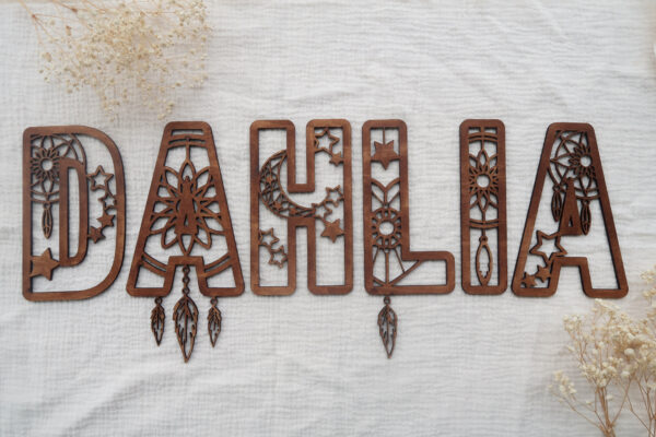 Buchstaben Traumfänger Palisander - Image 2