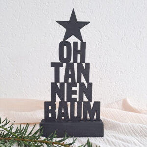 Weihnachtssteller Oh Tannenbaum Schwarz